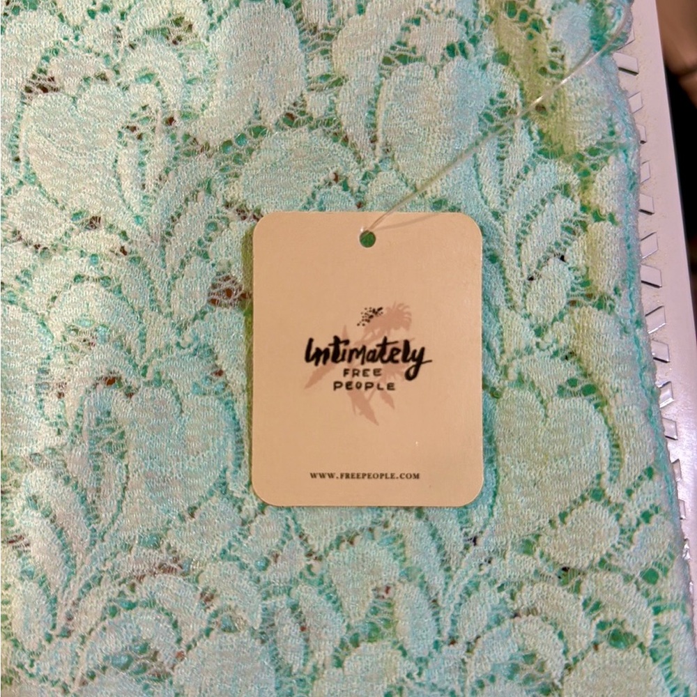 Free People Intimately Aqua Blue Lace Tank NWT - Picture 6 of 7
